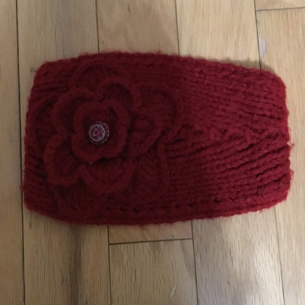 CC Exclusives Flower Red Winter Headband